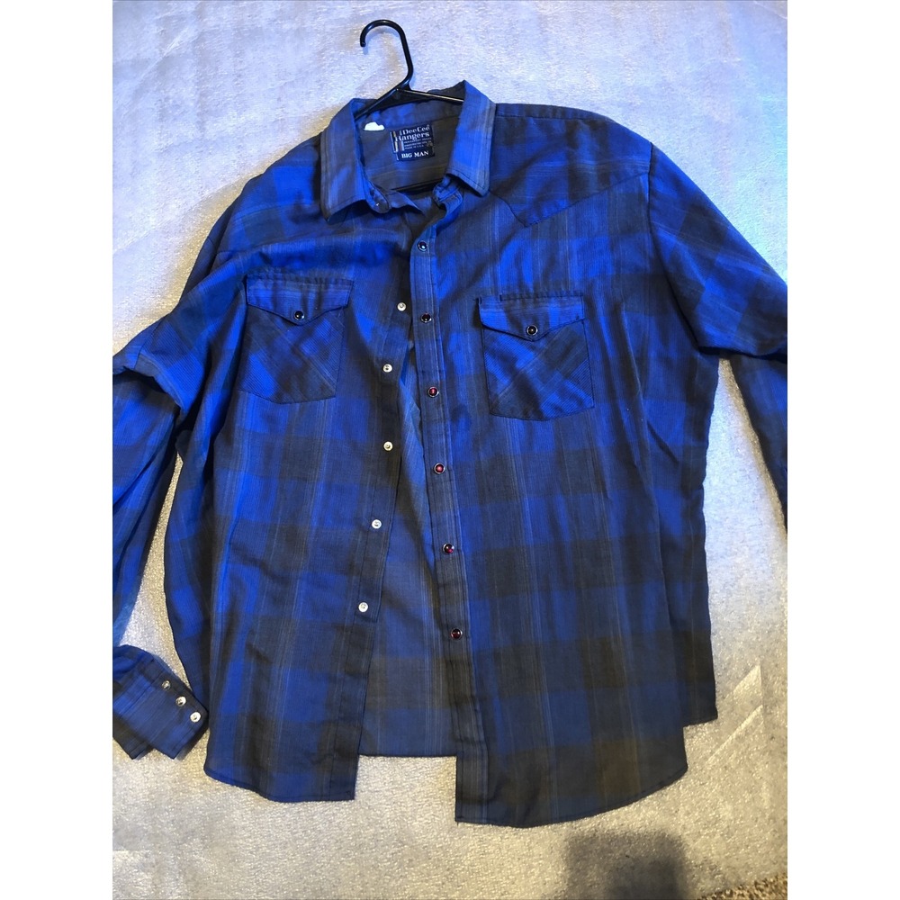 Dee Cee Rangers Western Wear Shirt Red And Black Pearl Buttons Size 2X BG & Tall